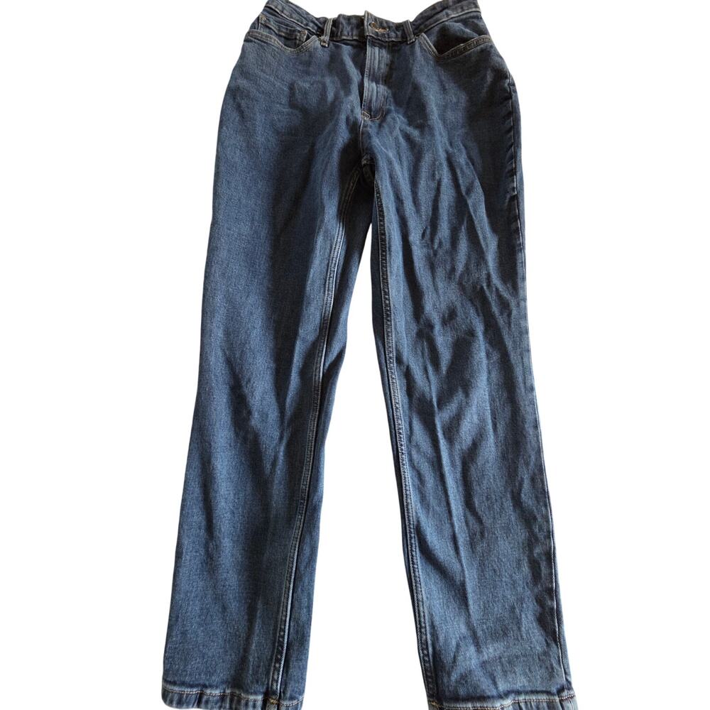 Everlane High Rise Straight Leg Jeans Medium Dark Wash 28